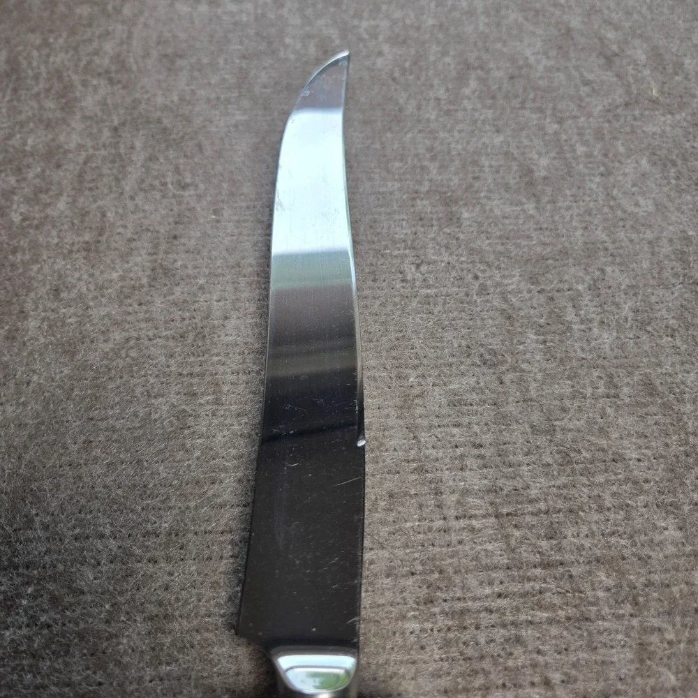 Vtg Silverplate Ornate‎ Handle Stainless Steel Carving Knife 12.5